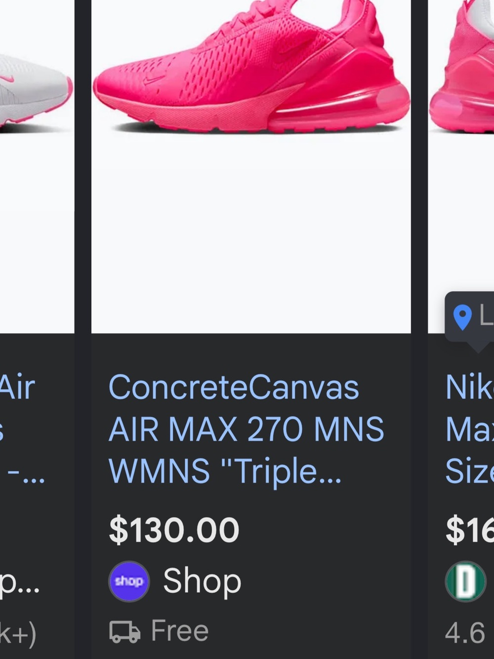 Nike Women’s Air Max 270 Bright Pink Sneakers